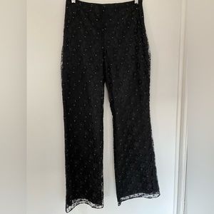 Black lace/beaded pants size 8
